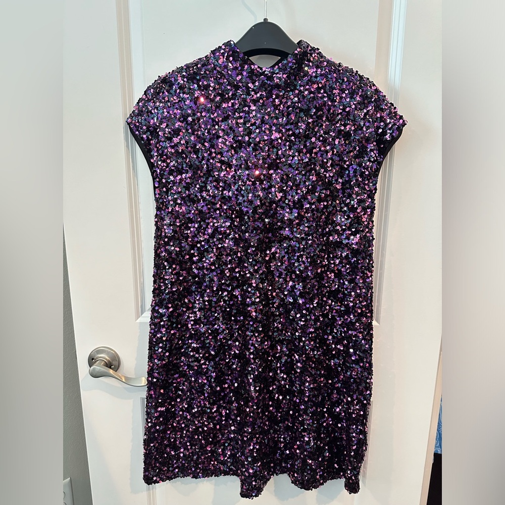 Zara sequined mini dress. Fully lined